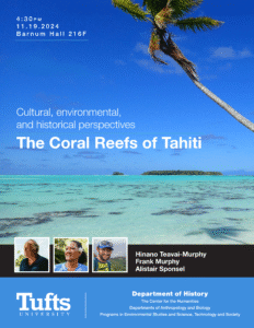 Poster for the 2024 "Coral Reefs of Tahiti" event